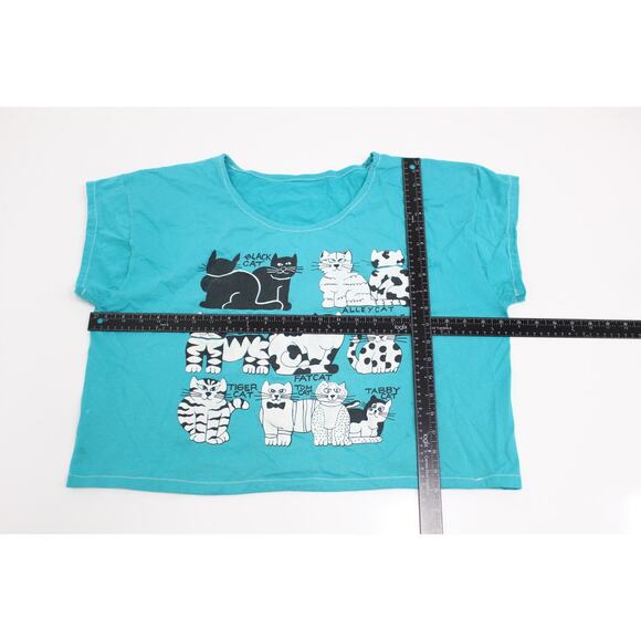 Vintage Kitty Cat Crop Top T Shirt XL - Picture 5 of 7